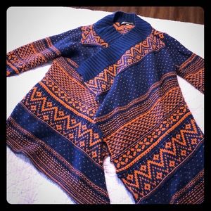 Navy and Orange Cardigan